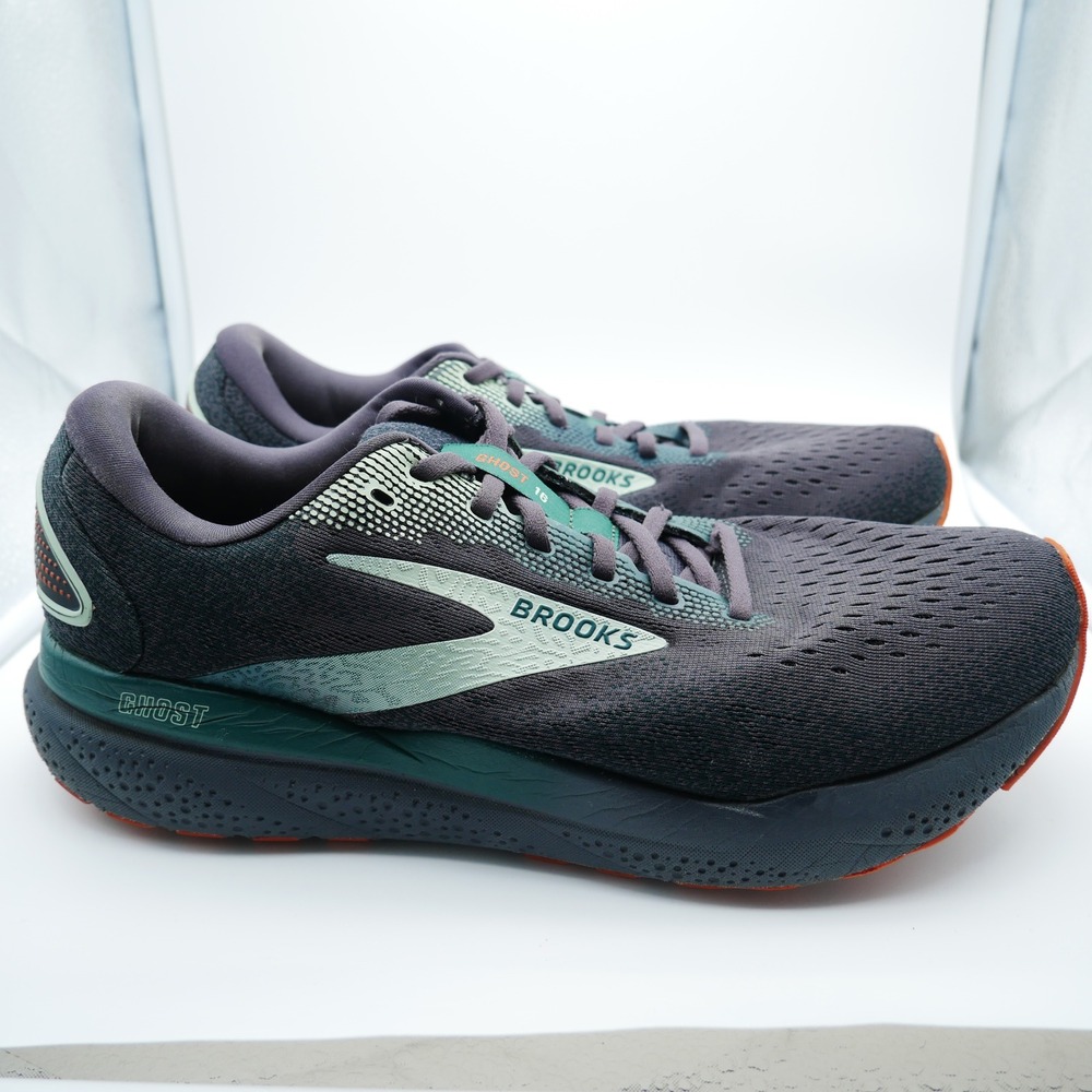 Brooks Ghost 16 Mens Running Shoes Blackened Pearl June Bug Green 1104181D038 11
